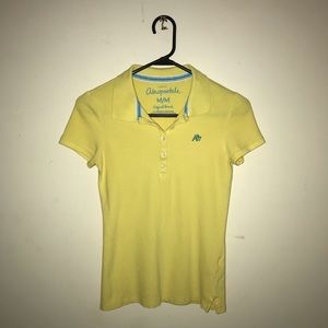Yellow Aeropostale collar shirt